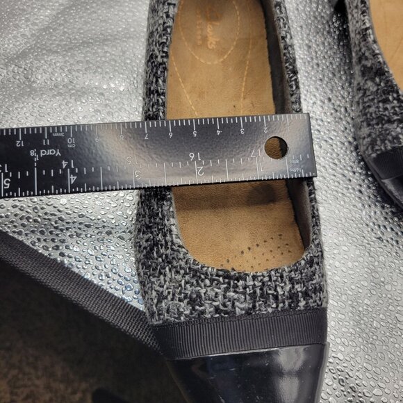 Clarks Artisan Womens Keesha Rosa Pumps Black Leather Textile Size 5.5 Comfort - Picture 10 of 12